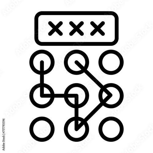 Pattern Lock Vector Icon