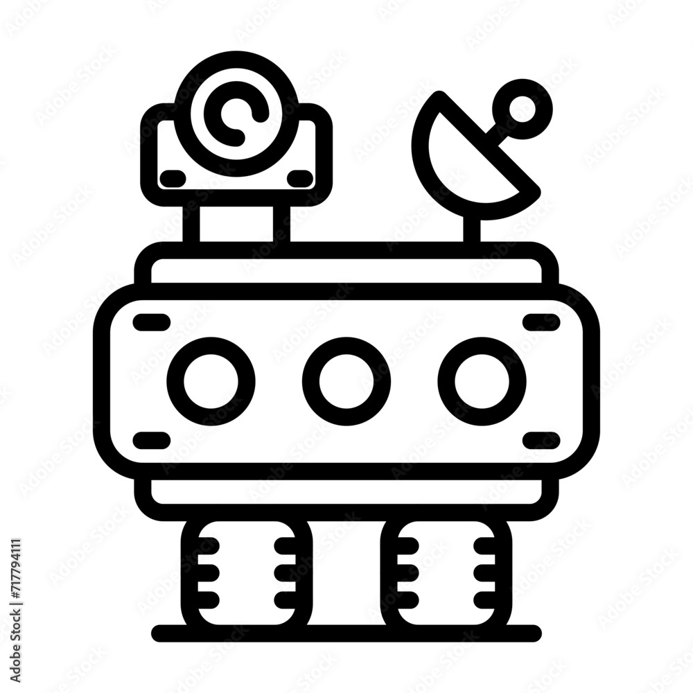 Fototapeta premium Moon Rover Vector Icon