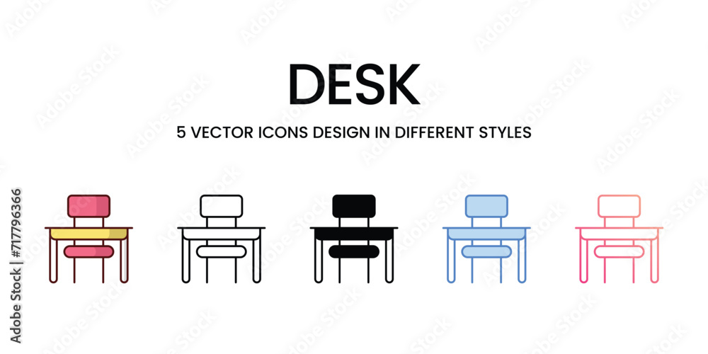 Desk icons set vector illustration. vector stock, Desk icons set vector illustration. vector stock,