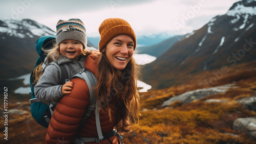 Mountain Moments: Mother and Daughter Hikers Creating Cherished Memories in the Breathtaking Landscapes of Norway