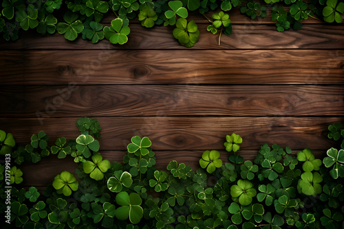 copy space shamrock background