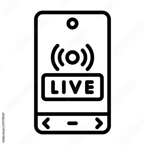 Live Streaming Vector Icon