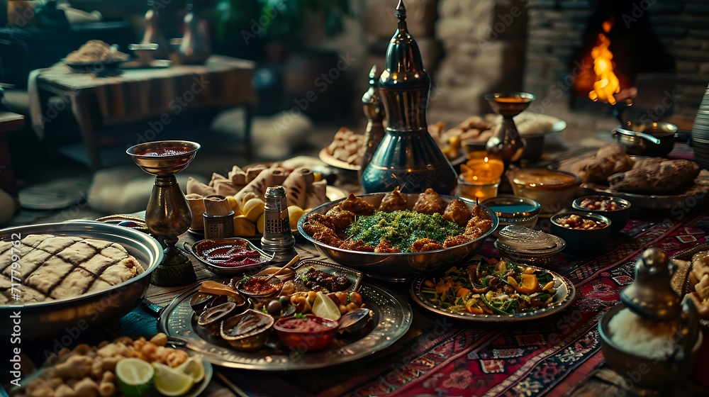 Fototapeta premium Ramadan muslim holiday background wallpaper design