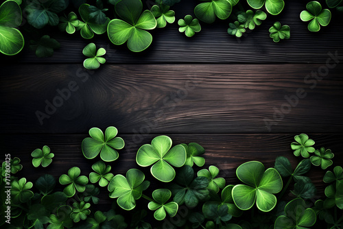 copy space shamrock background