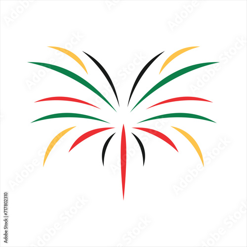 Juneteenth Firework Element Vector Design