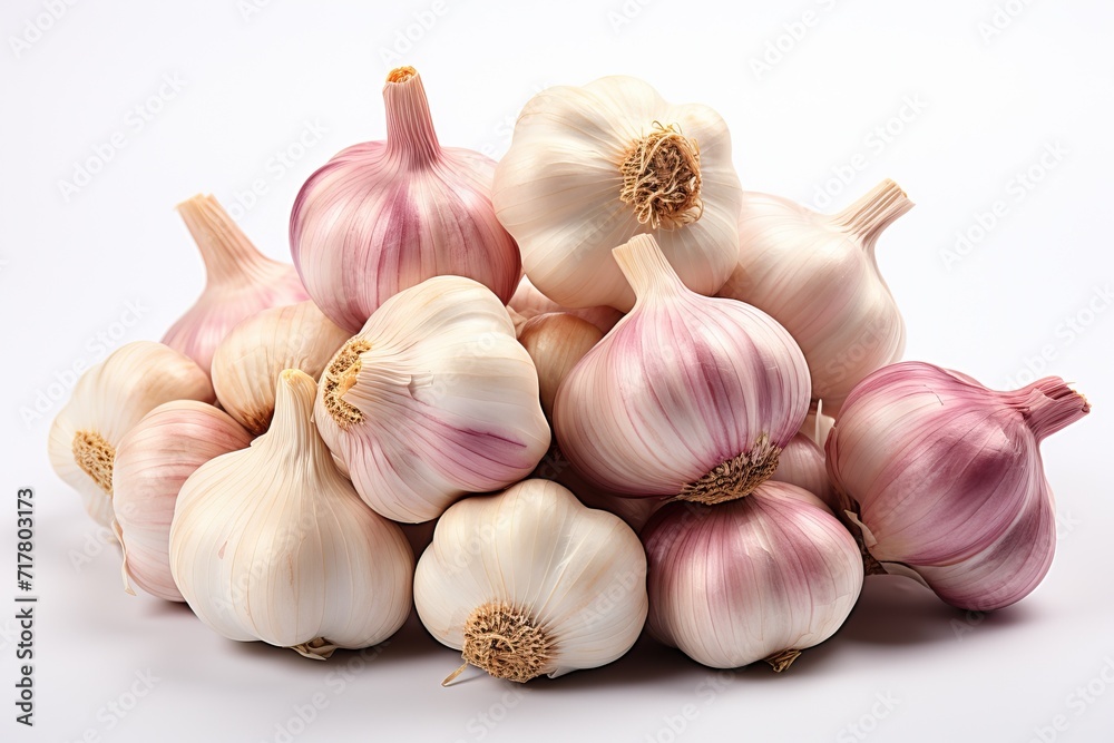Heads of garlic isolated on a white background. Heads of garlic isolated on a white background.