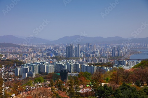 Canvas Print Geumho-dong and Seongsu-dong in Seoul city