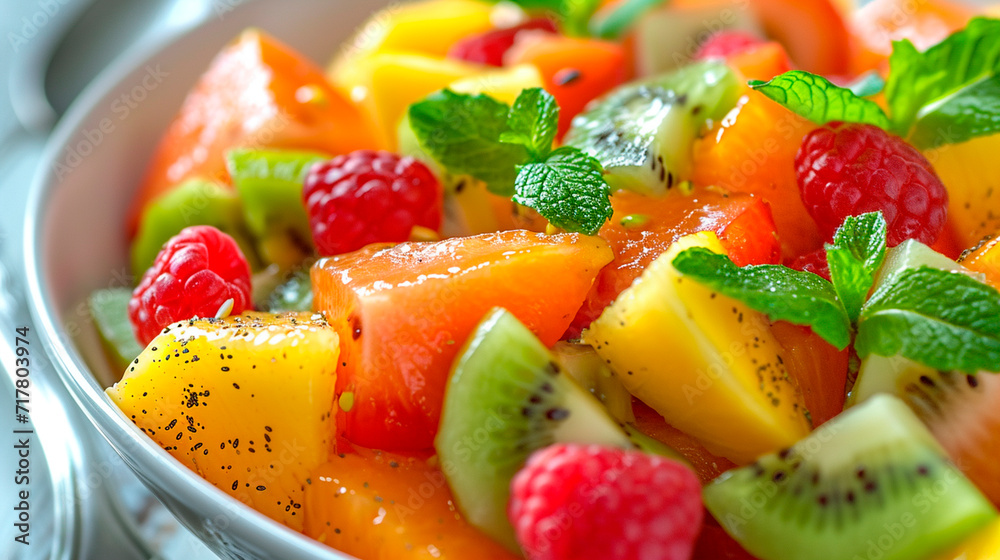 fruit salad close up. Selective focus. fruit salad close up. Selective focus.