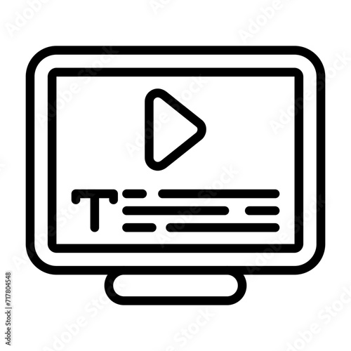 Subtitles Vector Icon