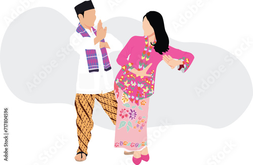 Clothes of Sadariah dan Encim Jakarta Illustration
