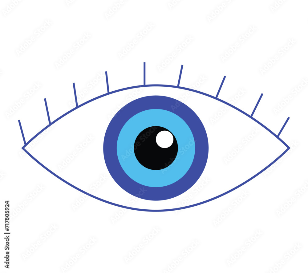 single Blue evil eye, vector set eyes symbol, stock illustration with white background. 22.11 single Blue evil eye, vector set eyes symbol, stock illustration with white background. 22.11