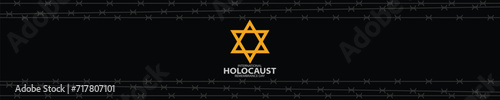 International Holocaust Remembrance Day vector. Star of David . January 27. Important day