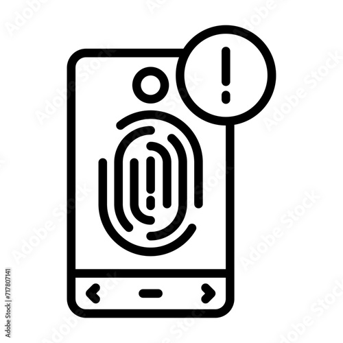 Biometric Identification Vector Icon