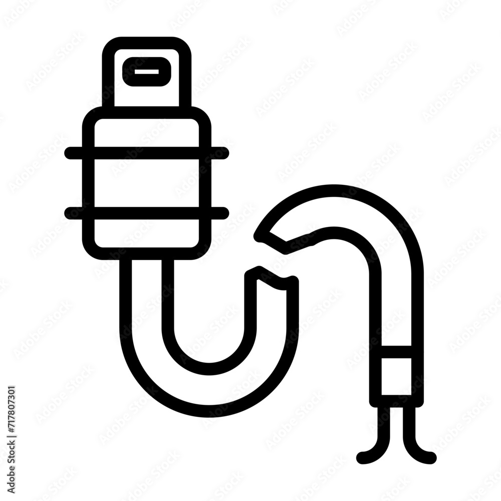 Broken Cable Vector Icon Broken Cable Vector Icon