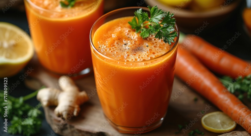 fresh carrot juice with ginger and lemon fresh carrot juice with ginger and lemon