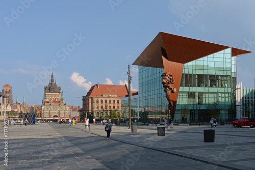 Obraz na płótnie Blick aufs goldene Tor in Danzig Polen w salonie
