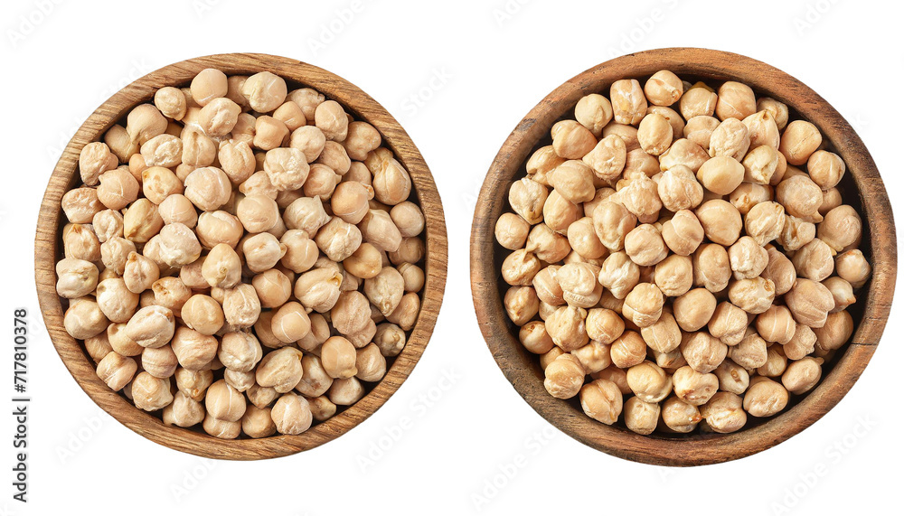 Chickpeas in a wooden bowl. Isolated on transparent background. Chickpeas in a wooden bowl. Isolated on transparent background.