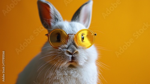 Bunny in Sunglasses: A Cool and Trendy Easter Photo Generative AI © Mansi