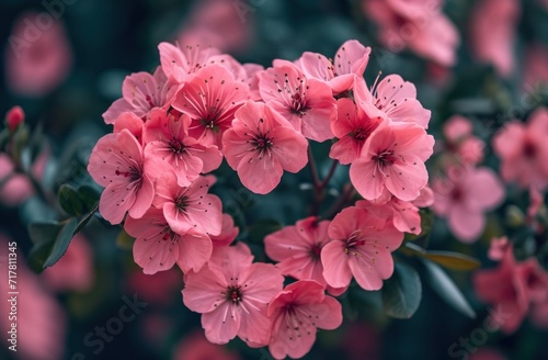 some pink flowers in the shape of a heart