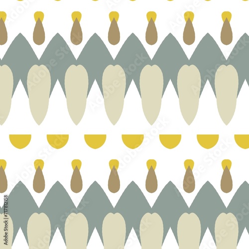 Abstract ethnic ikat art. Seamless patterns in tribal, folk embroidery and Mexican styles. Aztec geometric art ornament print. Design for carpet, cover.wallpaper, wrapping, fabric, clothing.