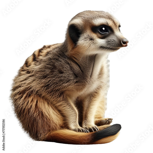 meerkat isolated on transparent or white background, PNG