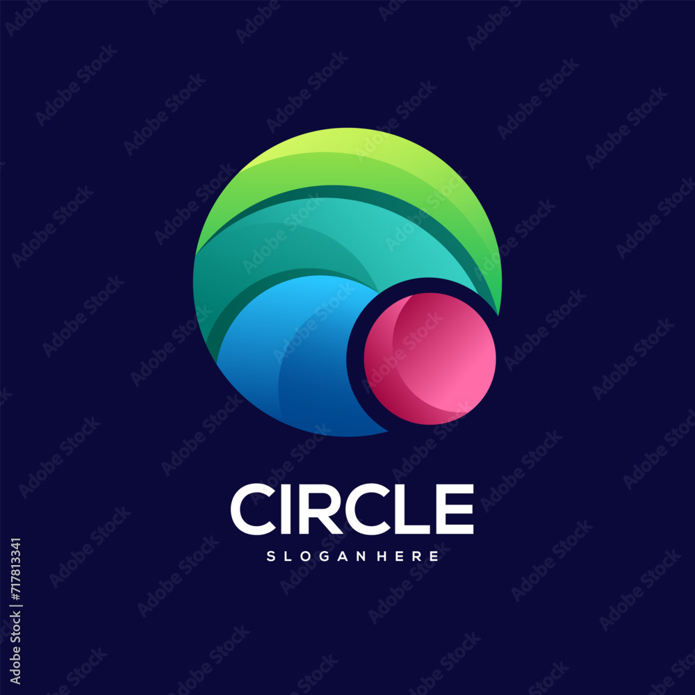 Circle logo colorful gradient illustration Circle logo colorful gradient illustration
