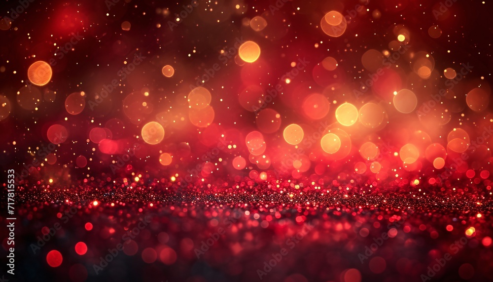 Glowing Red Background with Golden Sparkles for a Festive New Year's Eve Celebration Generative AI Glowing Red Background with Golden Sparkles for a Festive New Year's Eve Celebration Generative AI