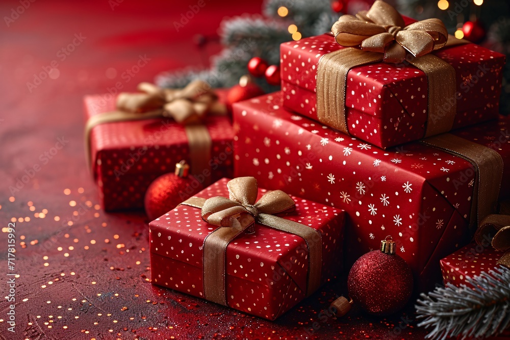 Holiday Gift Wrapping: A Festive December Display Generative AI