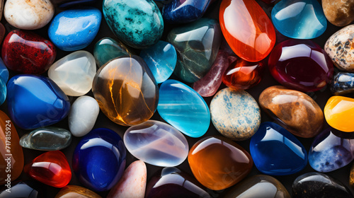 Beautiful coloured semi precious gemstones