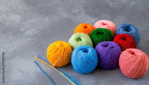 Gray Elegance, Rainbow Hues: Yarn Balls for Inspired Designs"