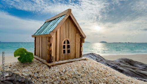 Salty Dreams: Mini Seaside Retreat with Wooden Elegance"