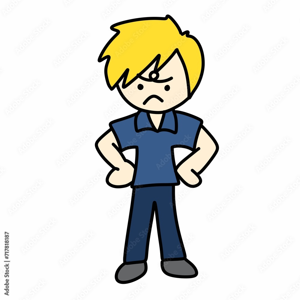 illustration of cartoon man thinking