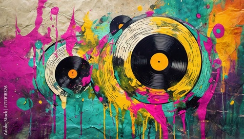 Ink Melodies: Exploring Street Art on Textured Paper"