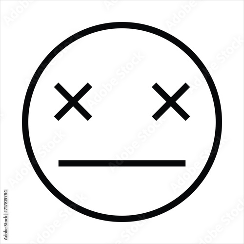 smiley face line icons set editable stroke different emotions feeling Smile Icon isolated on white background.