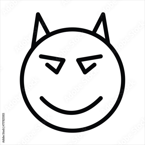 smiley face line icons set editable stroke different emotions feeling Smile Icon isolated on white background.