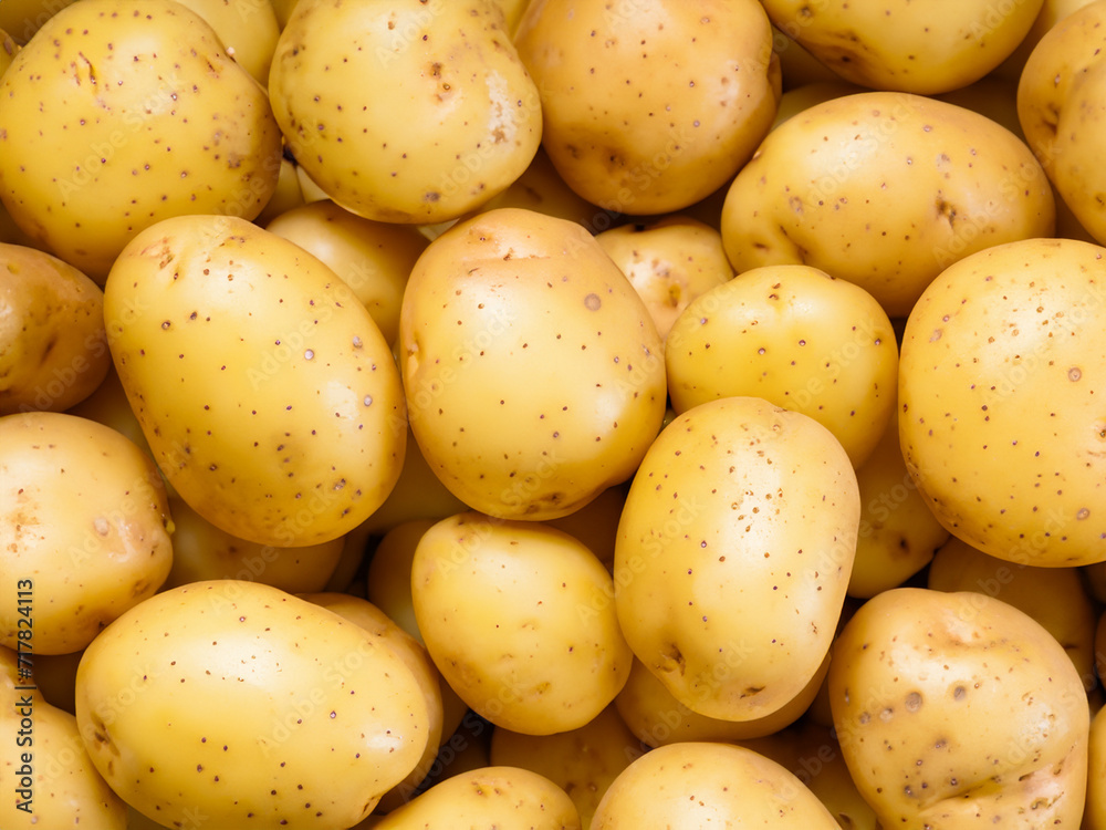 fresh potatoes background close up fresh potatoes background close up