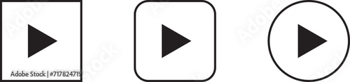 Free Download Play button collection. Editable stroke. Vector illustration - GFXLoad