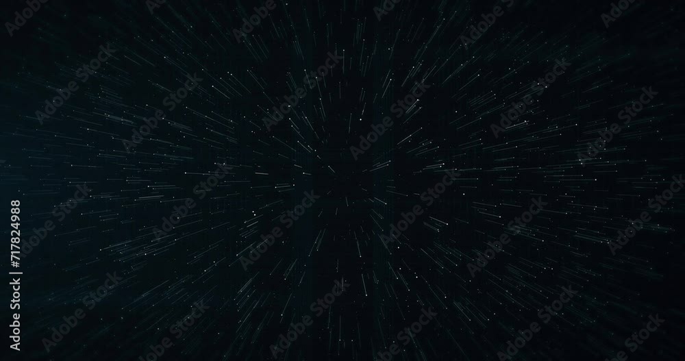 Abstract Dark Lines Particles. 4K Lines Particles And Dark Background.