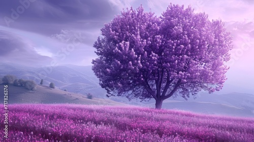 Purple Heart tree background, Purple trees wallpaper