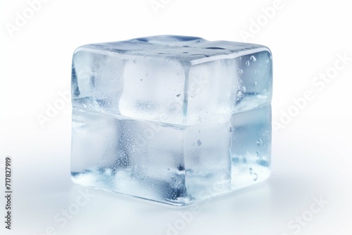  Ice cube isolated on a white background