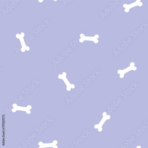 Purple seamless pattern with white bones