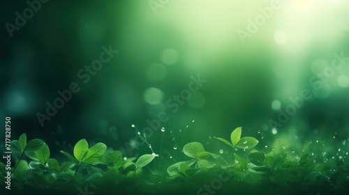 Blurred dark green nature background Wallpaper with a delicate and soft texture. photo