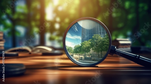 business audit Valuation of assets, magnifying glass