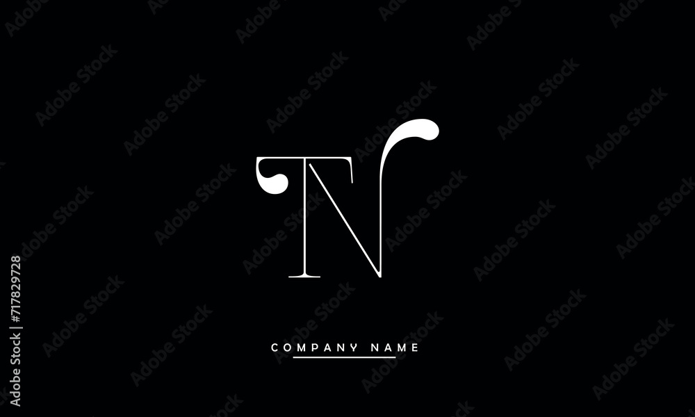 NT, TN, N, T Abstract Letters Logo Monogram