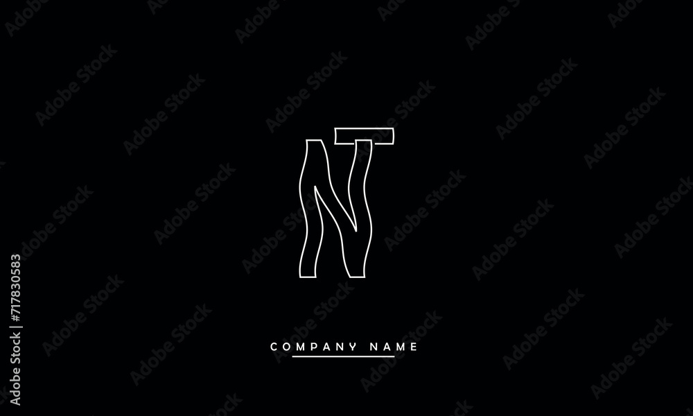 NT, TN, N, T Abstract Letters Logo Monogram NT, TN, N, T Abstract Letters Logo Monogram