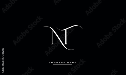 NT, TN, N, T Abstract Letters Logo Monogram
