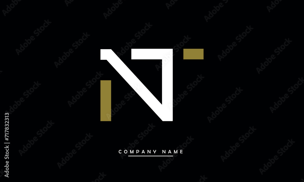 NT, TN, N, T Abstract Letters Logo Monogram NT, TN, N, T Abstract Letters Logo Monogram