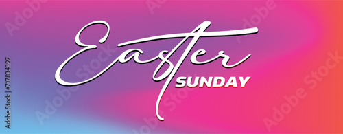 Easter Sunday, Holy week - calligraphy poster. Celebrate