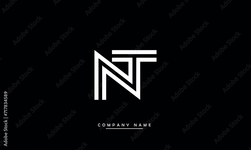 NT, TN, N, T Abstract Letters Logo Monogram NT, TN, N, T Abstract Letters Logo Monogram