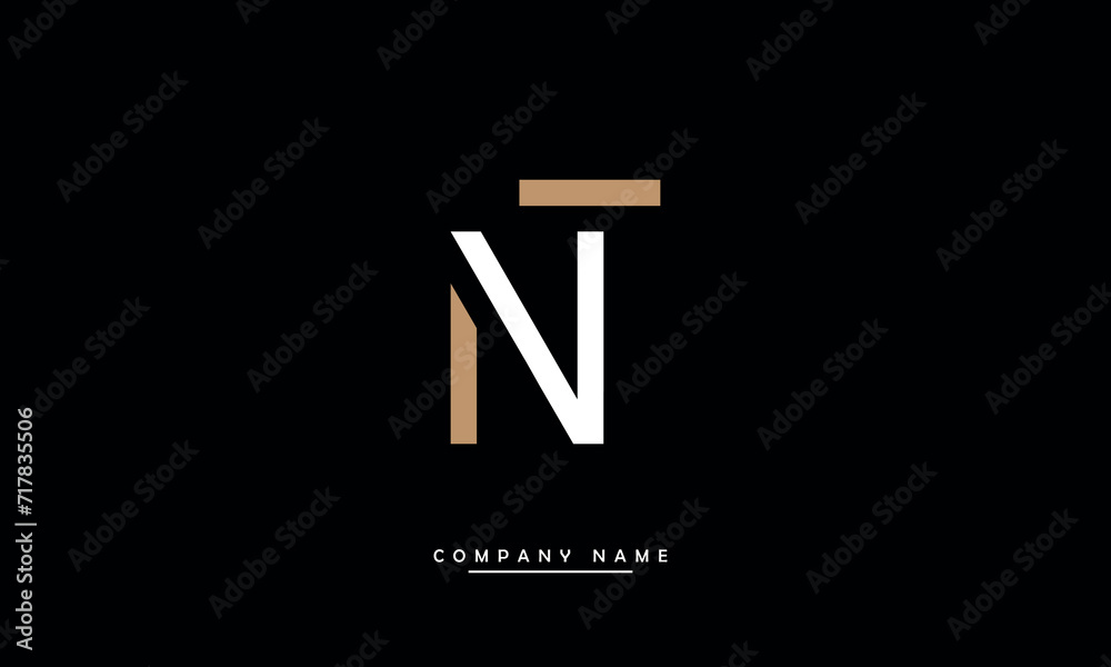 NT, TN, N, T Abstract Letters Logo Monogram NT, TN, N, T Abstract Letters Logo Monogram